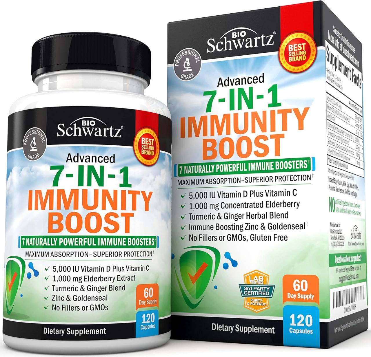 Amazon.com: Immune Support Supplement with Zinc Vitamin C Vitamin D ...